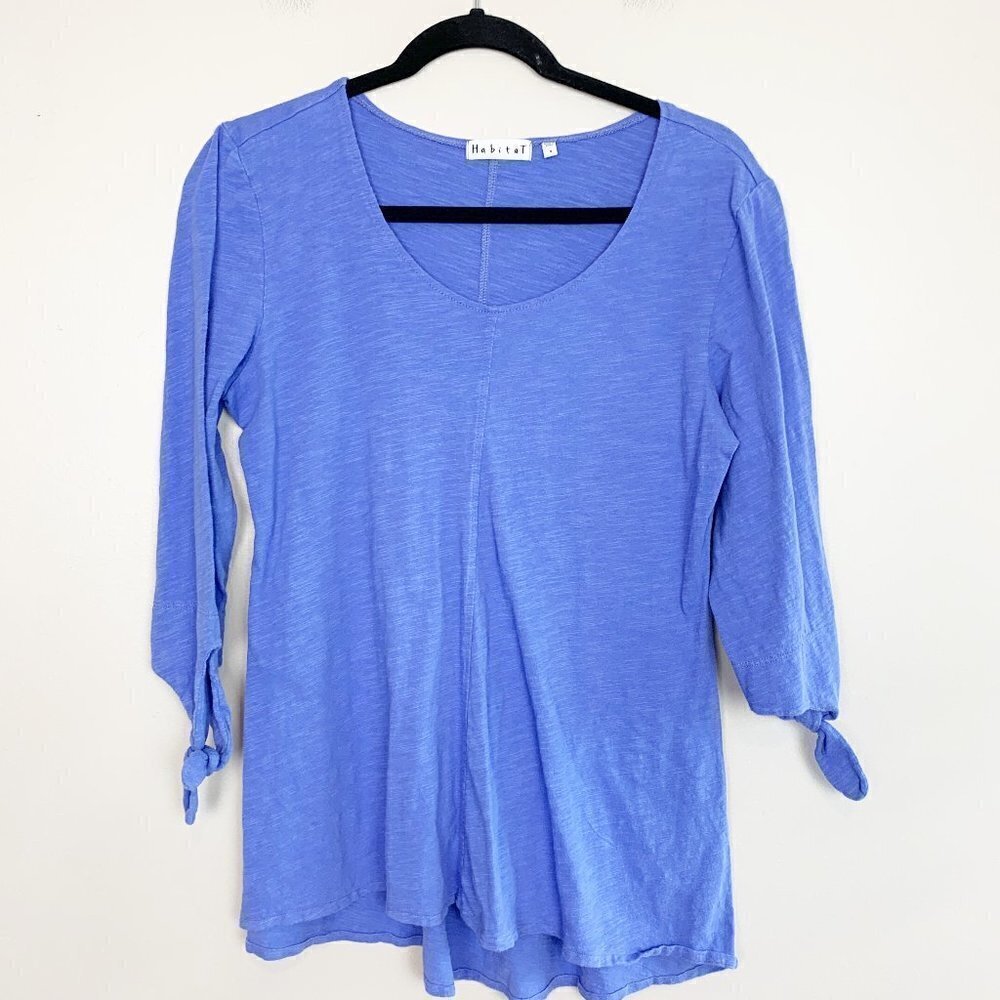 Habitat 3/4 Sleeve Scoop Neck Lightweight Top Size Small